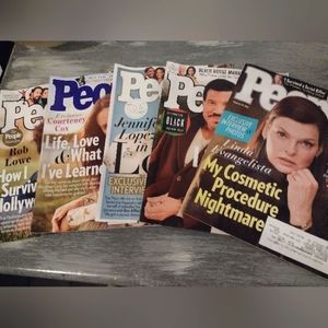 LOT of 5 peoples magazines Courtney Cox Rob Lowe Jennifer Lopez